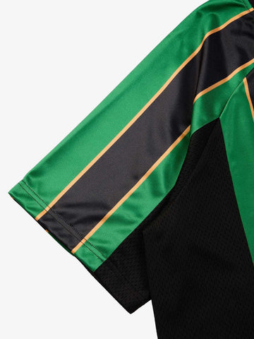 Original Retro Striped Spliced Sports Jersey T-Shirt - 2422 