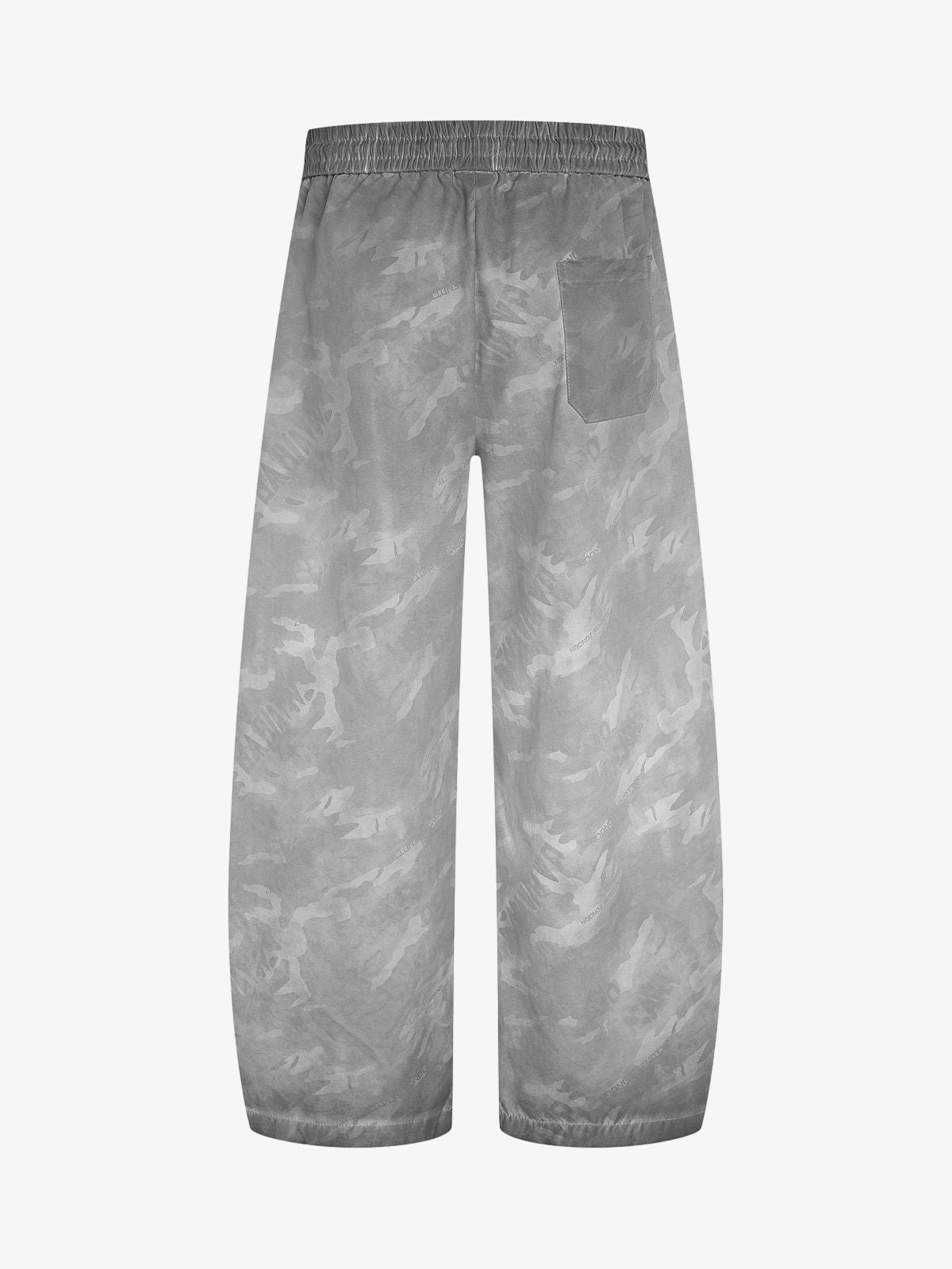 Retro Dirty-Dyed Paratrooper Barrel Pants 
