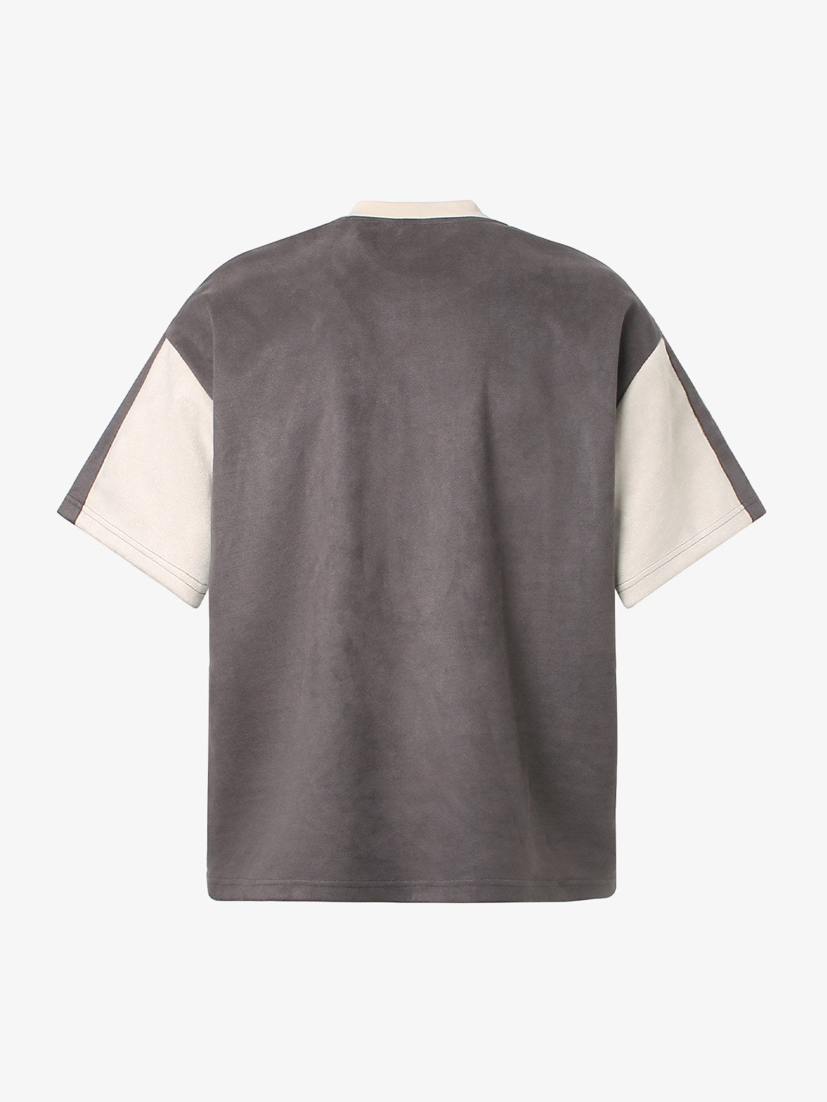 Jersey Deconstructed Contrast Color Stitching Print T-shirt - 2407 