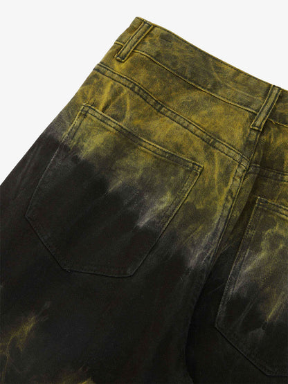 Thesupermade Graffiti Fun Tie-Dye Straight Jeans 