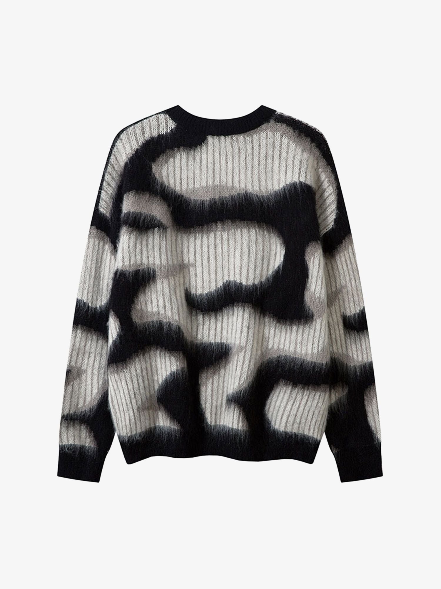 Thesupermade Abstract Mohair Crew Neck Sweater 
