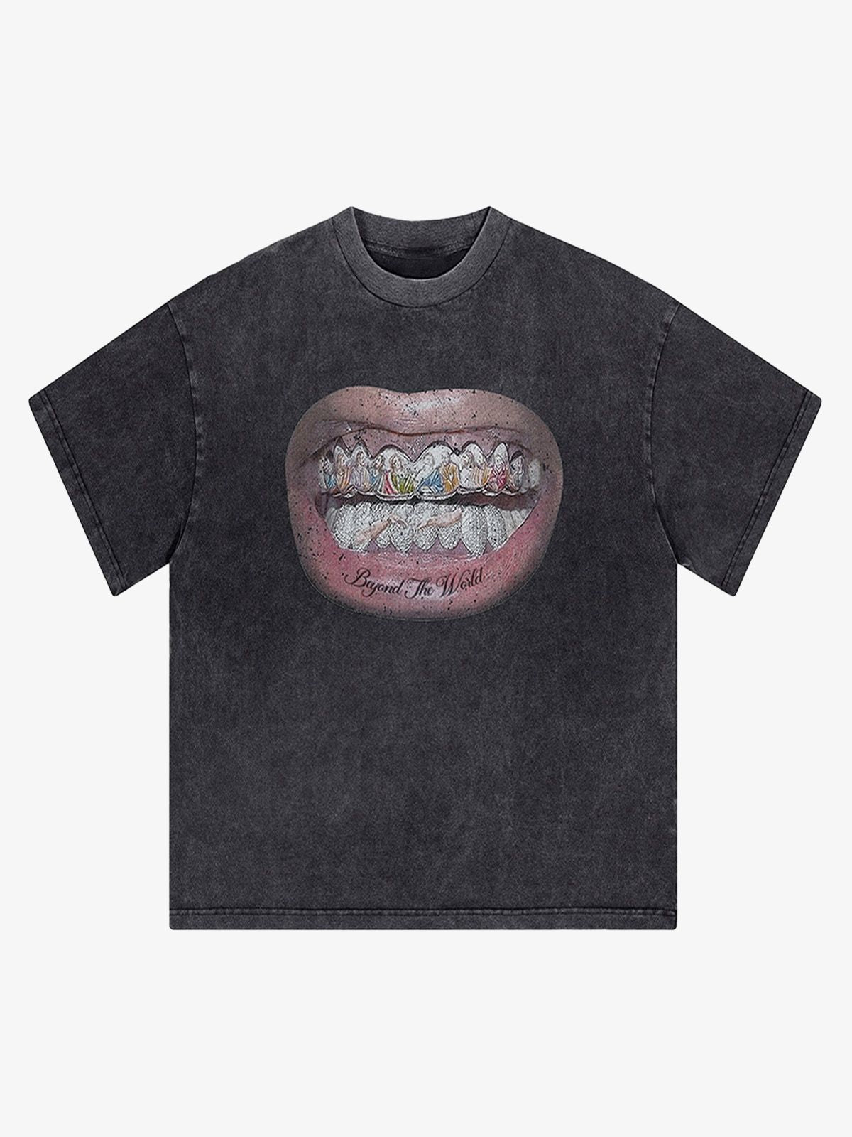 Full Diamond Tooth Pattern T Shirt 2258
