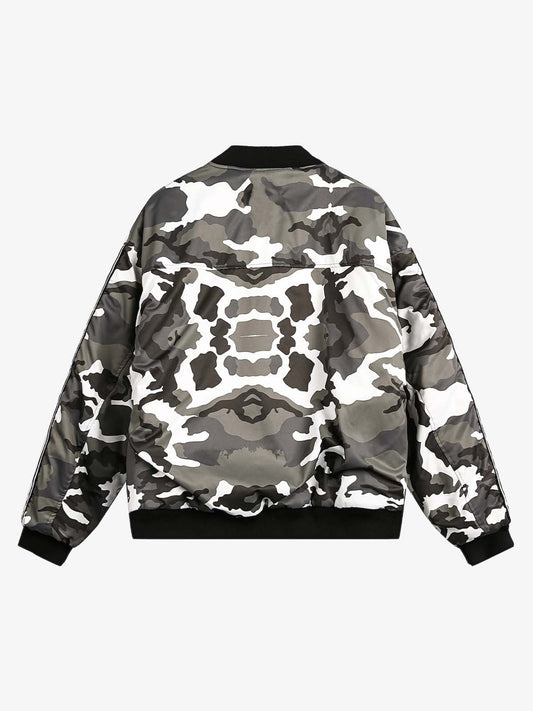 Thesupermade Camouflage Patch Bomber Jacket 