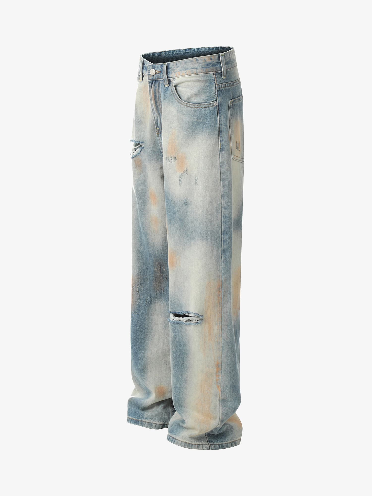 Thesupermade Distressed Street Hip-Hop Jeans 