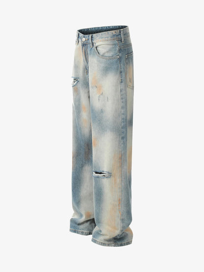 Thesupermade Distressed Street Hip-Hop Jeans 