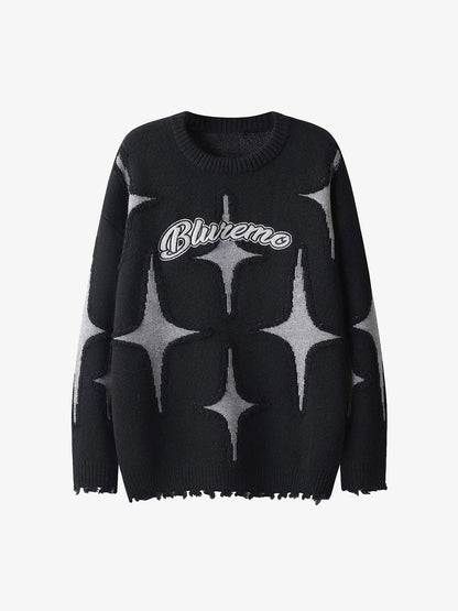 Thesupermade Maillard Star Tassel Ripped Sweater - 1909 