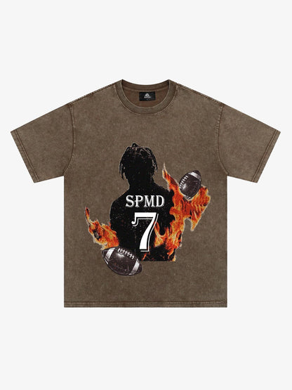 Super Bowl Football Print T-shirt 