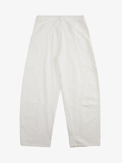 Textured Structured Barrel Jeans 