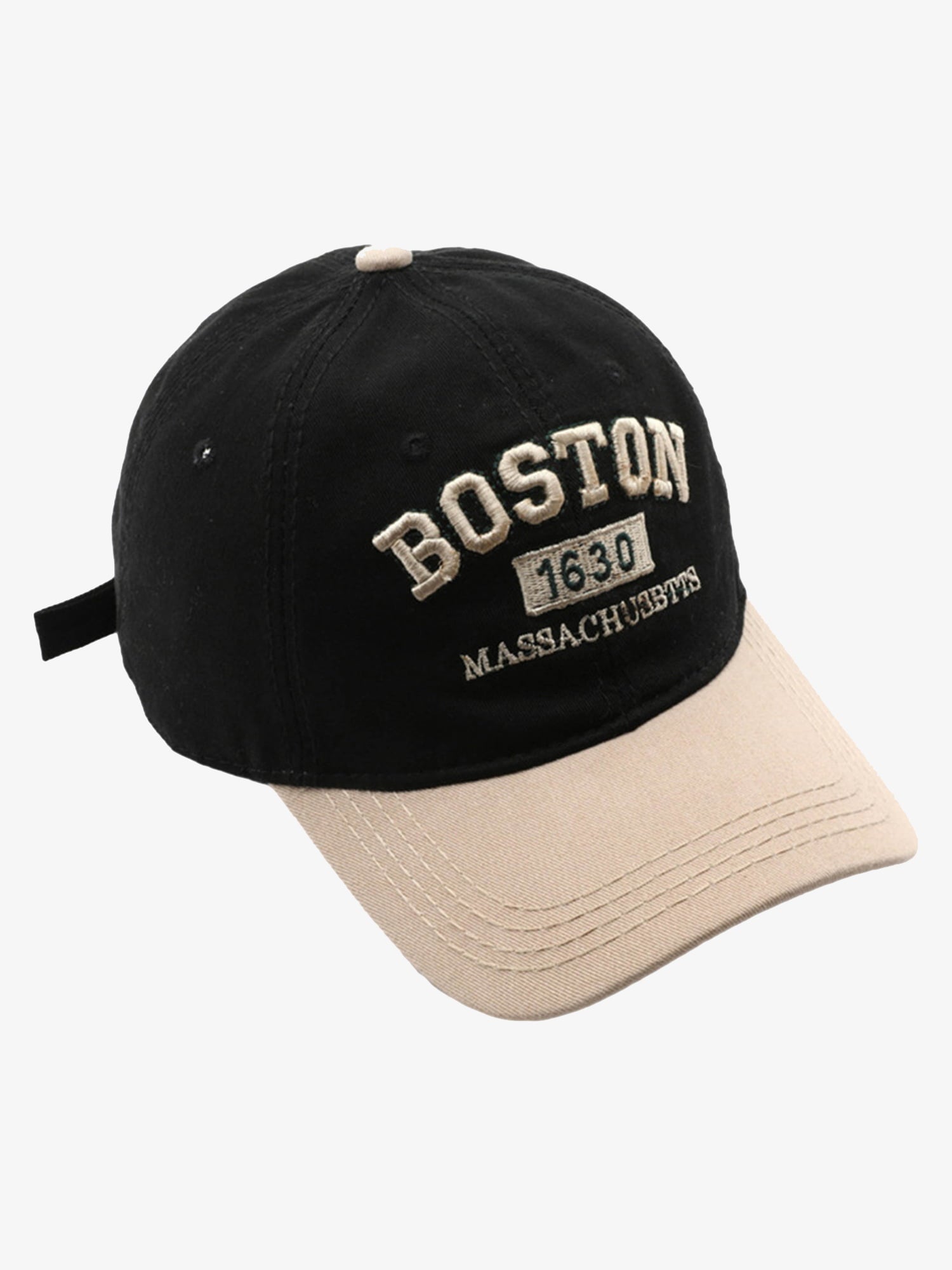 Thesupermade Retro Colorblocked Monogrammed Embroidered Cap 