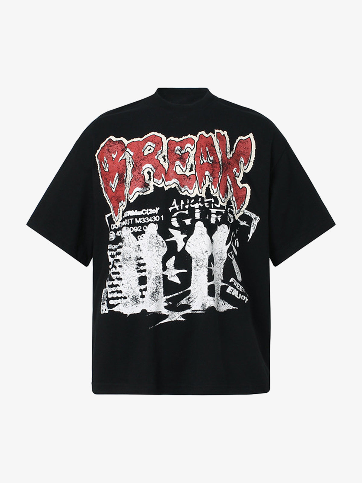 Graphic "BREAK" Print T-Shirt 