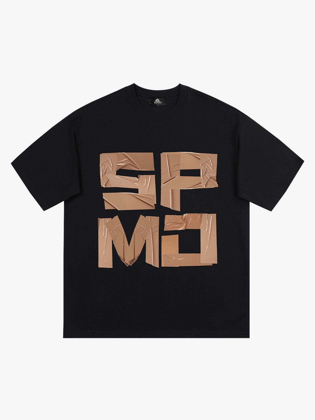 Original Tape Layered Letter Print T-shirt 