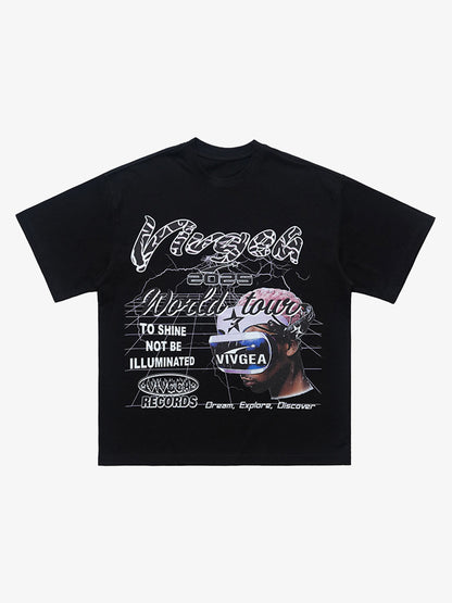 Retro Sci-Fi Graphic T-Shirt 