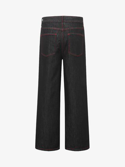 Retro Patchwork Baggy Jeans 