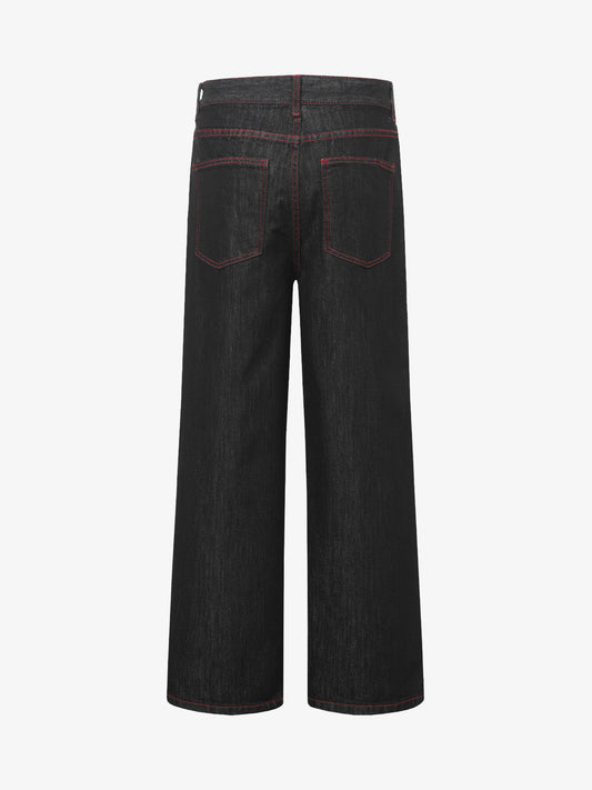 Retro Patchwork Baggy Jeans 
