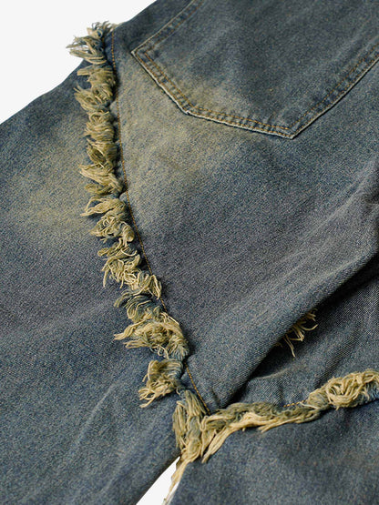 Thesupermade High Street Hip Hop Washed Distressed Jeans - 2069 
