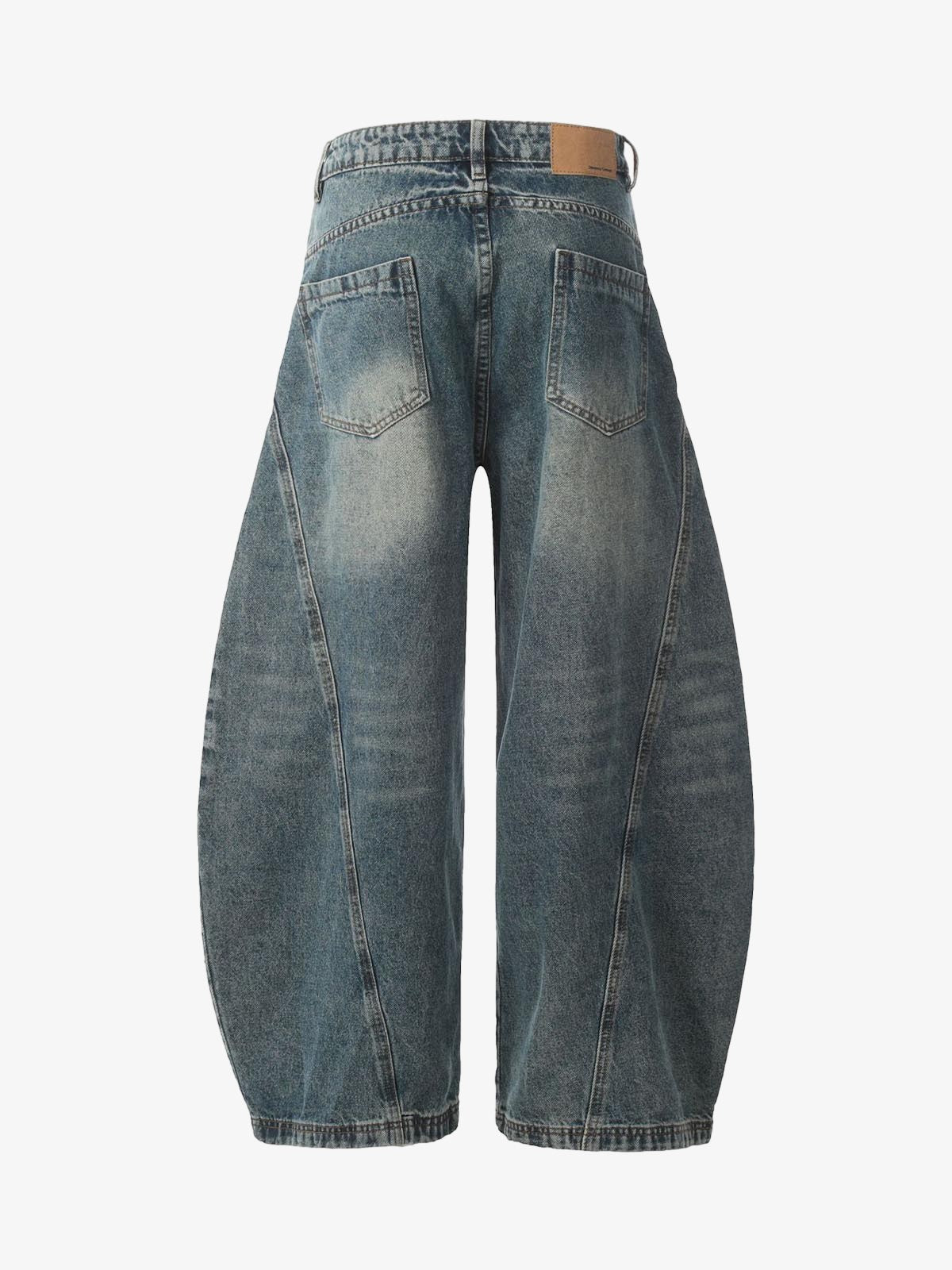 Washed Wide-Leg Balloon Jeans - 2301 