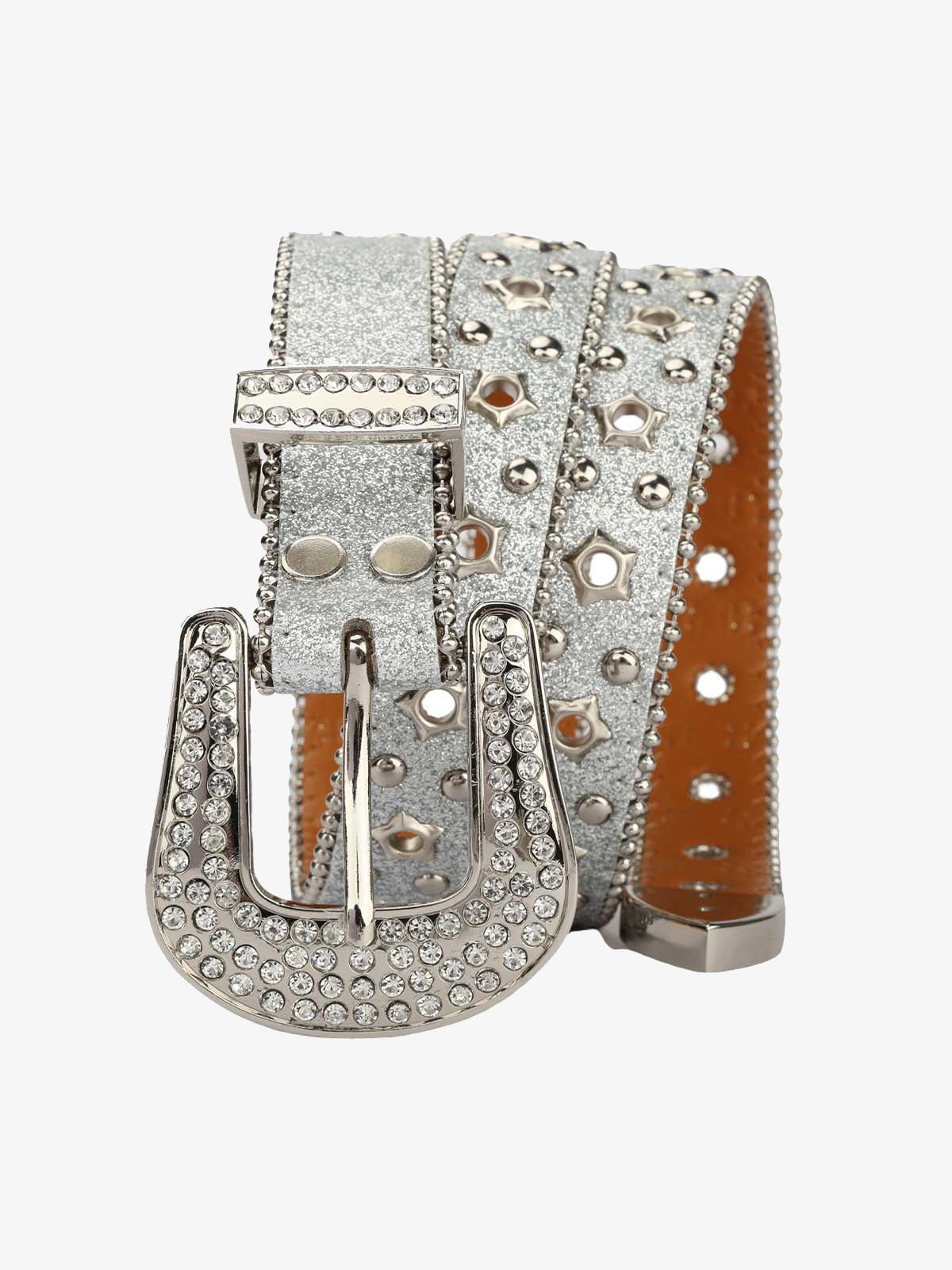 Sparkling Silver Rhinestone Embellishments Belt - 2446 