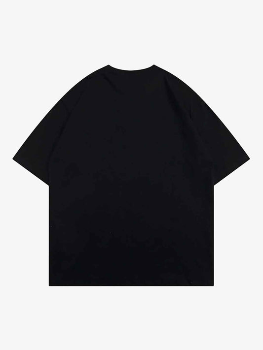 Thesupermade Masked Gangster Portrait Printed T-Shirt-1533 