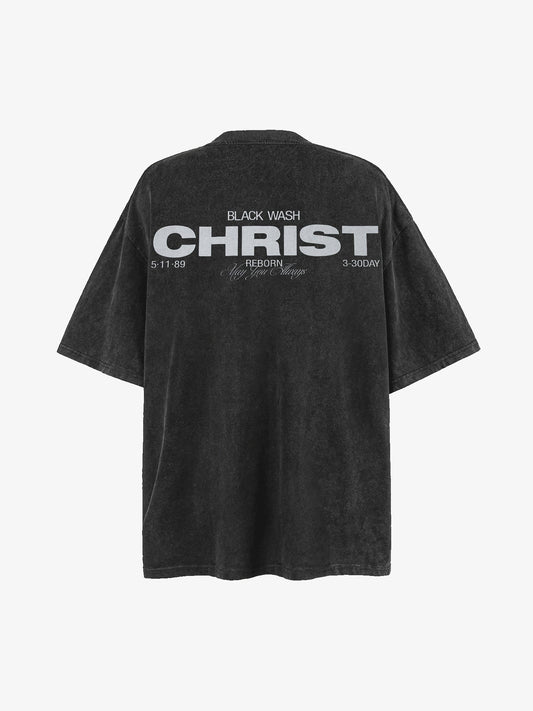 Thesupermade Washed Shadow Butterfly Street Rap T-Shirt 