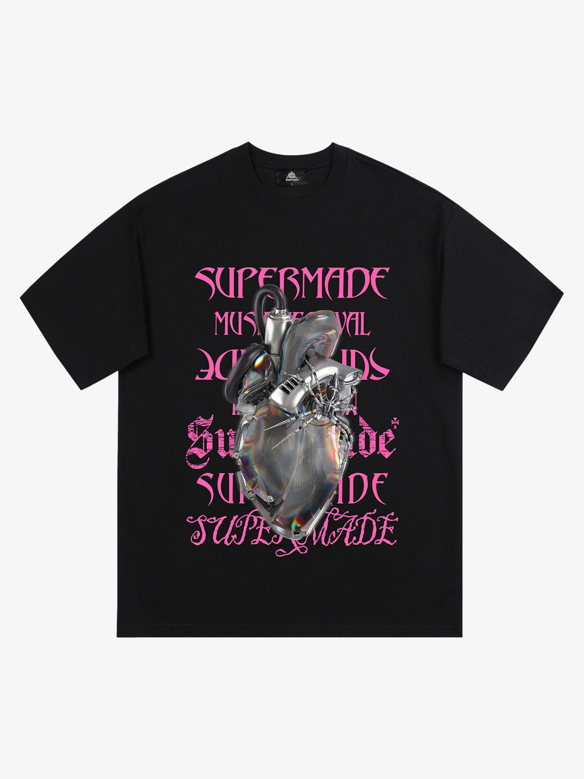 Cyberpunk Heart Graphic T-Shirt 