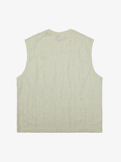 Thesupermade High Street Worn Design Diamond Texture Vest 