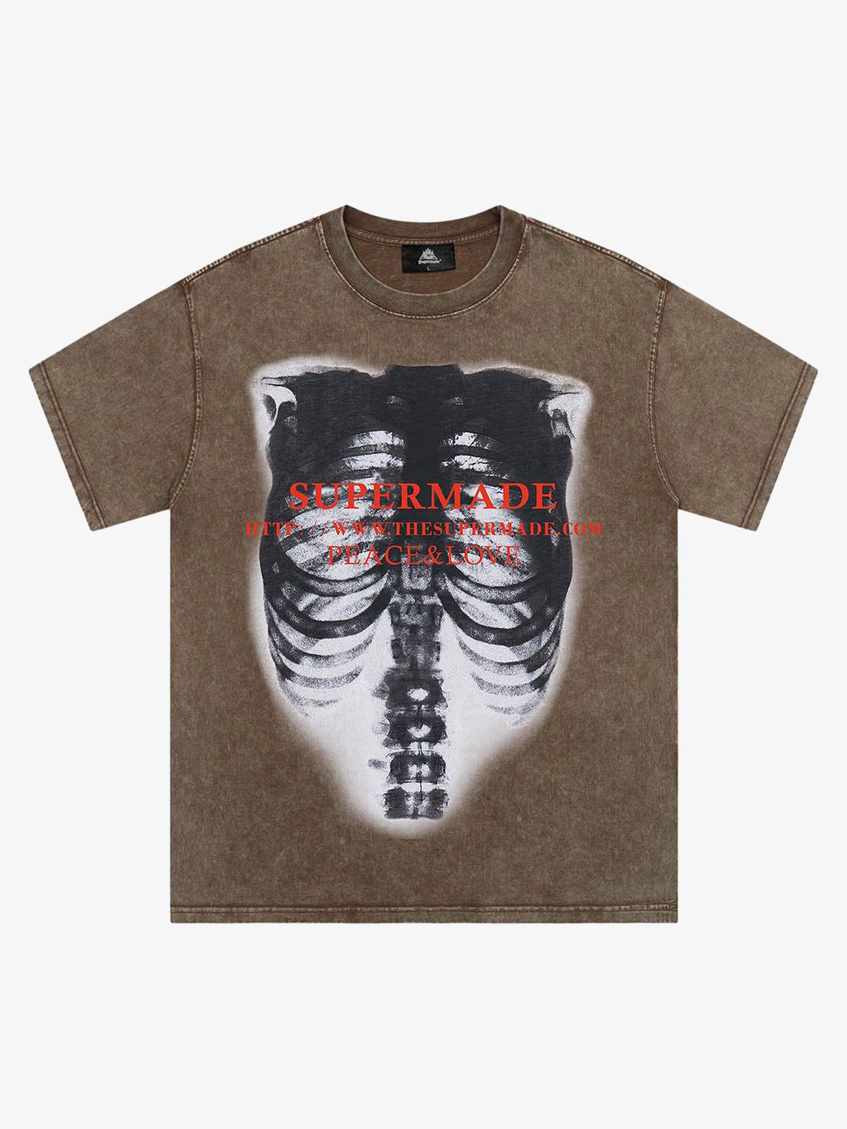 Thesupermade Skull Image Street Hip-Hop T-shirt - 2131 