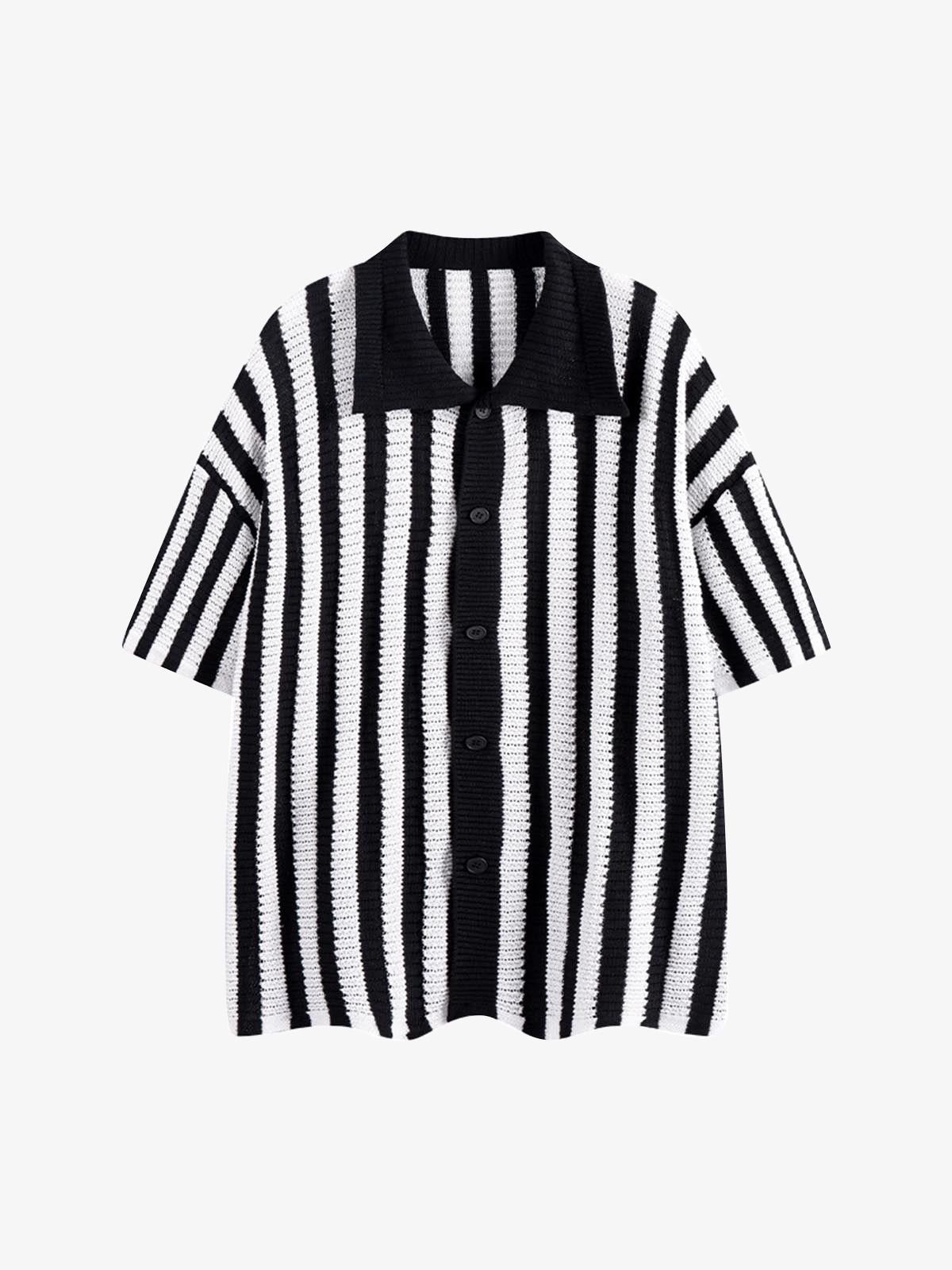 Cleanfit Striped Knit Cardigan Shirt 