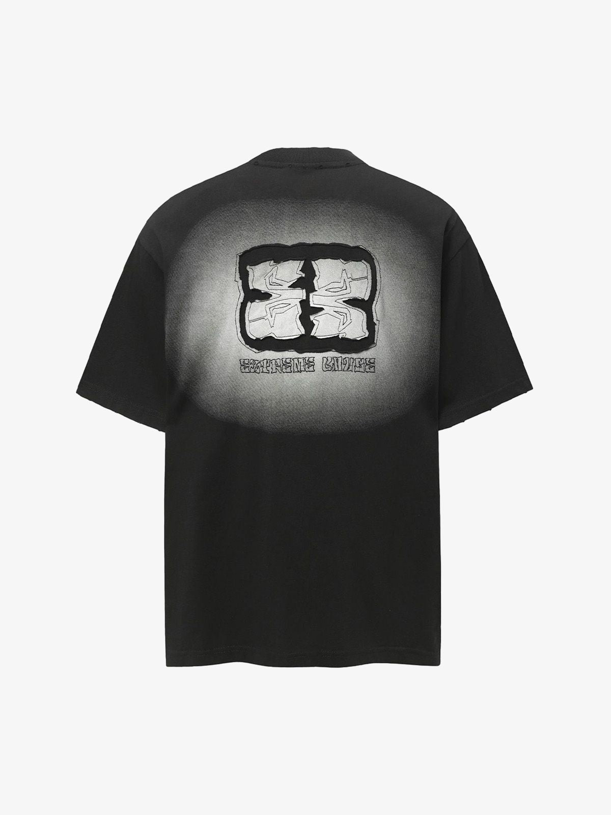 Washed  Patch Embroidery T-shirt 