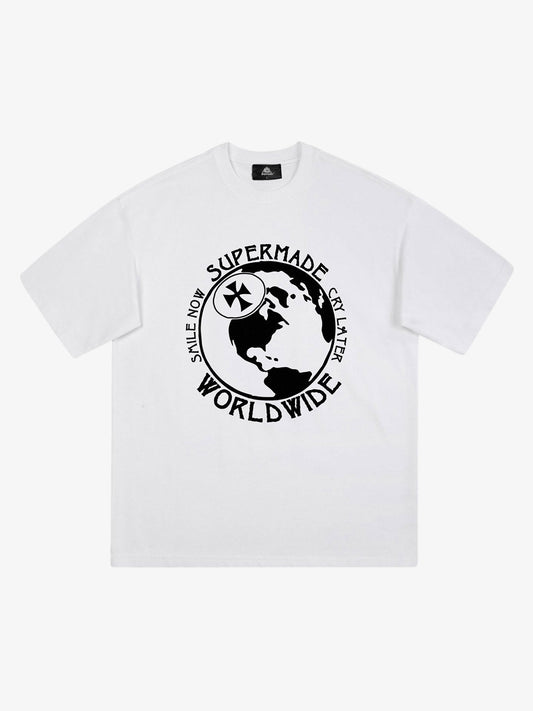 Thesupermade Globe Print T-shirt 