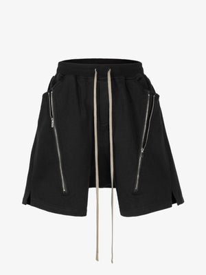 Retro Functional Zipper Slit Jort 