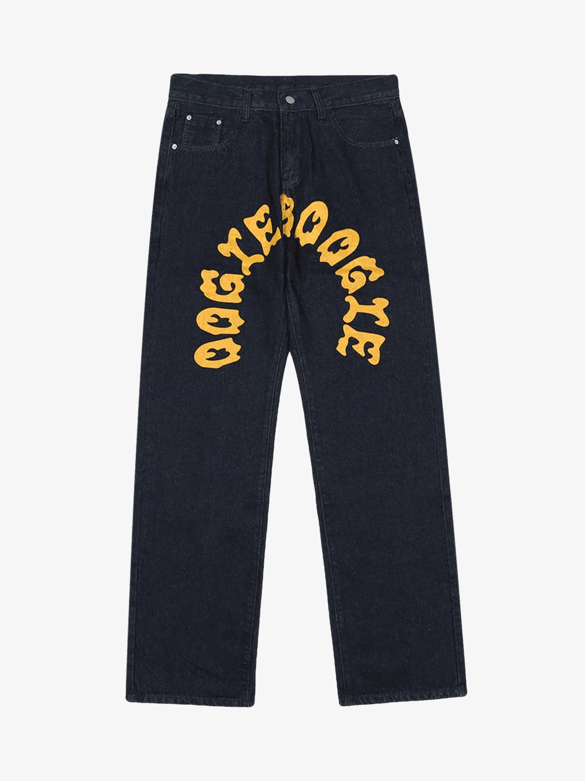 Thesupermade Cartoon Pocket Print Washed Jeans 