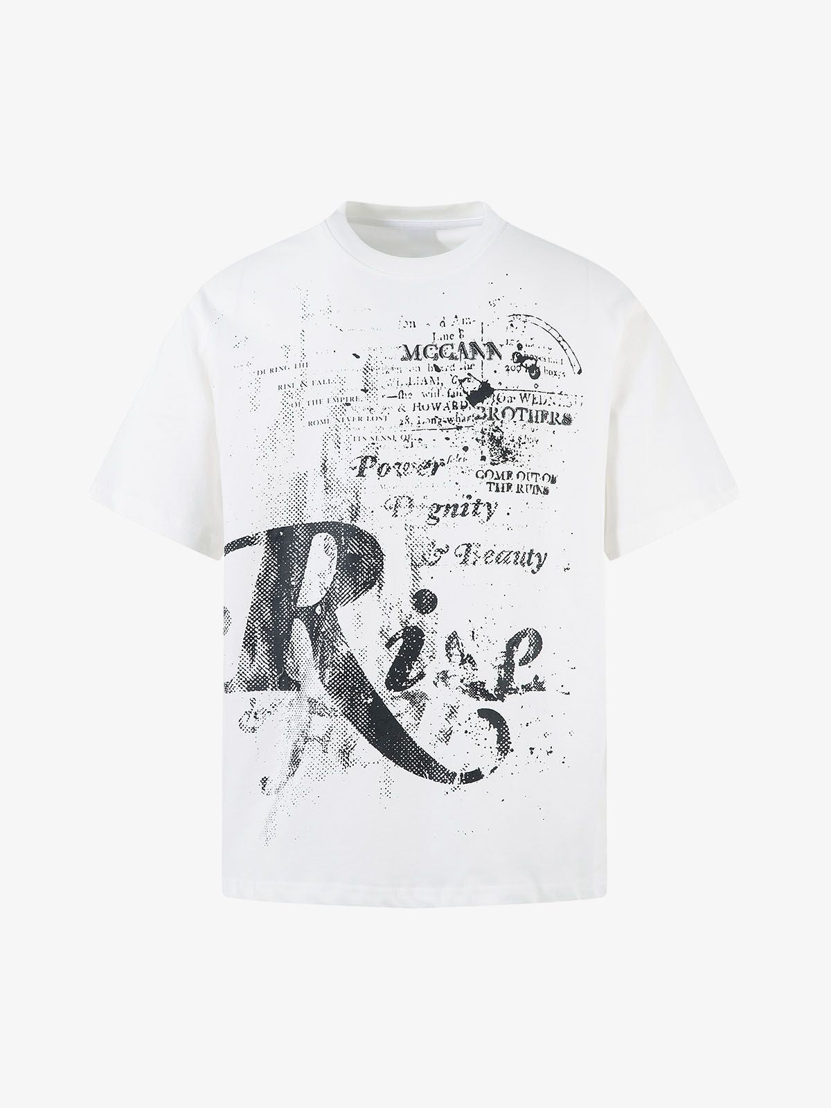 Phantom Letter Print T-shirt 