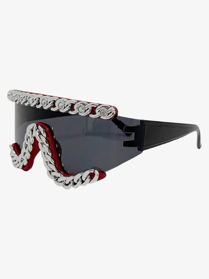 Chain-Embellished Sunglasses 