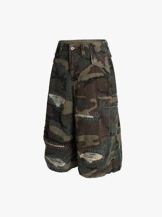 Street Camouflage Cargo Shorts 