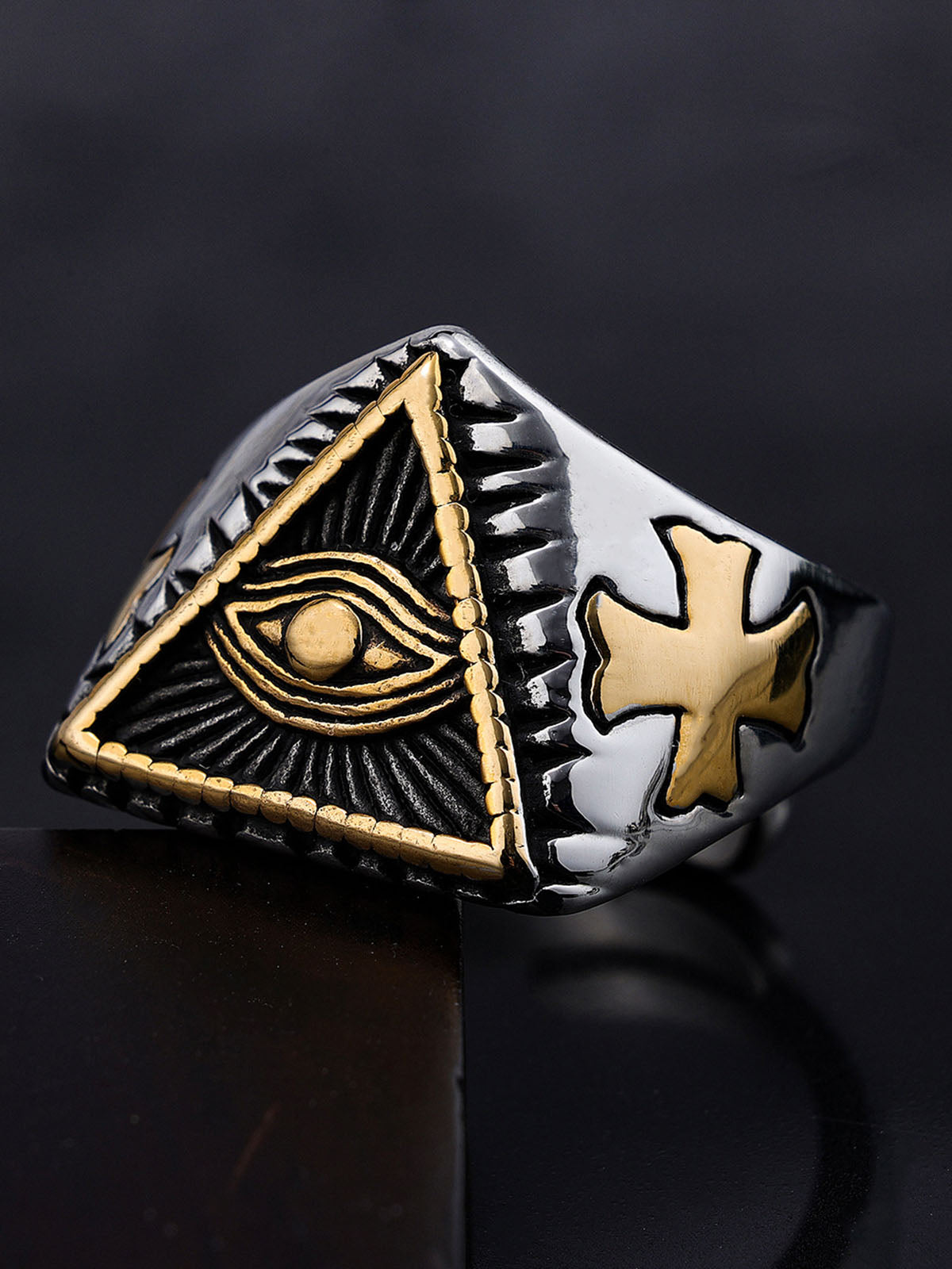 Triangle Eye Steel Ring 