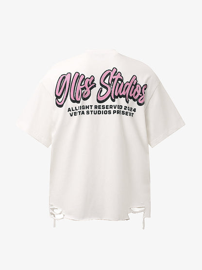 Retro Letter Graphic T-Shirt 