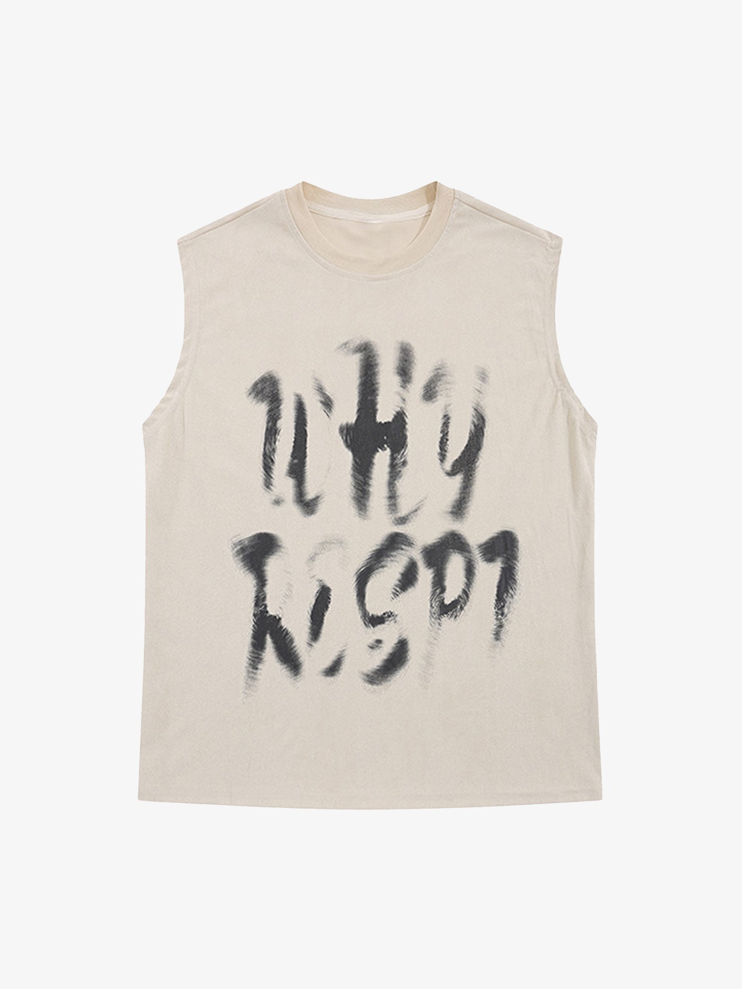 Thesupermade Retro Hip Hop Abstract Letter Print Vests 