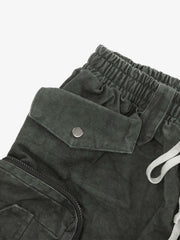 Heavy Tie Dye Multi Pockets Washed Shorts - 2088 