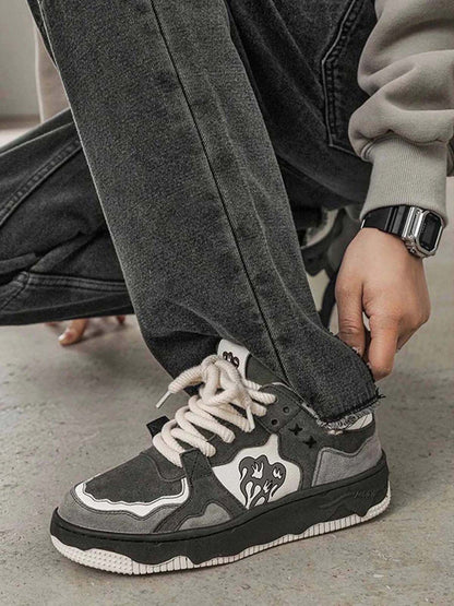 Monochrome Shadowwave Heavy-Duty Street Sneakers-1507 