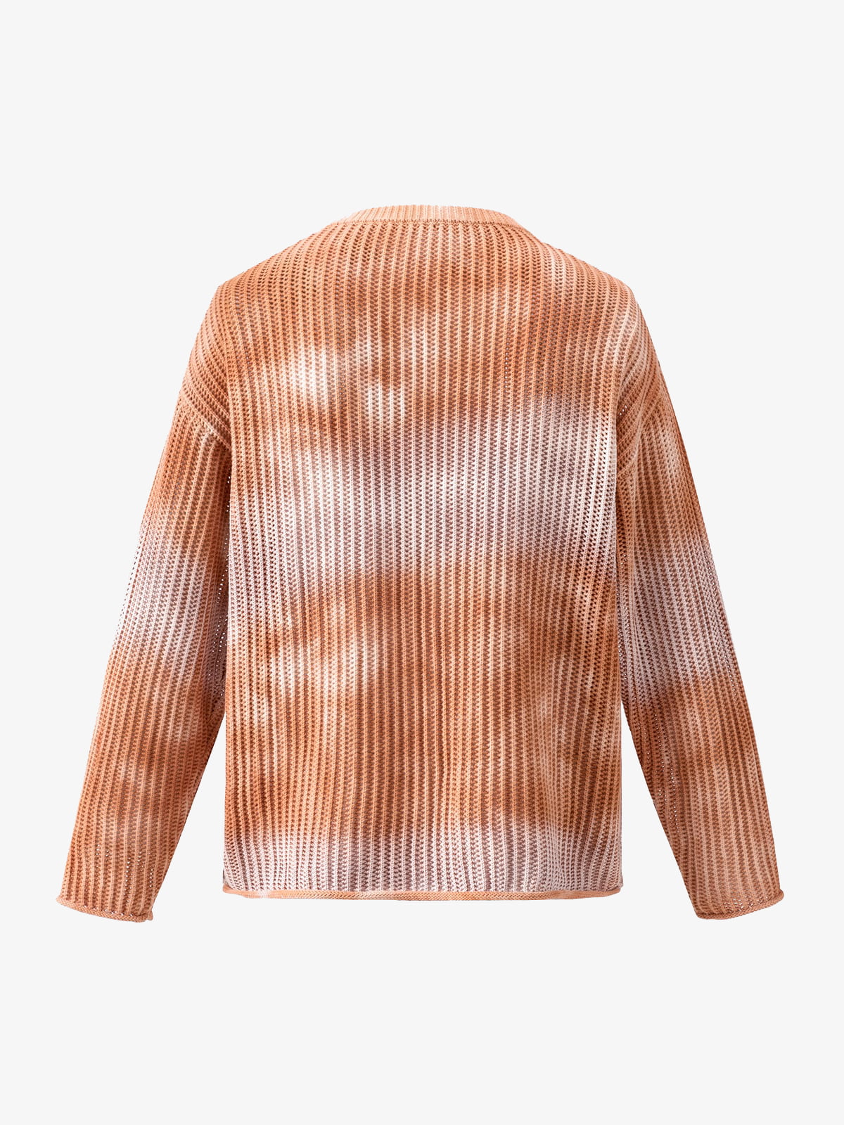 Gradient Ombre Knit  Crew Neck Sweater 