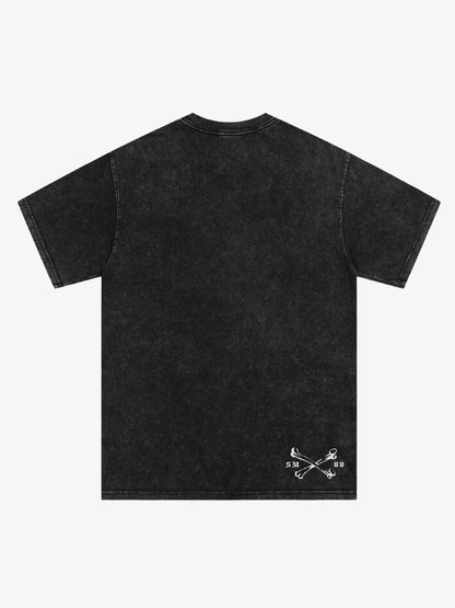 Original Gothic Skeleton Graphic Print T-Shirt 