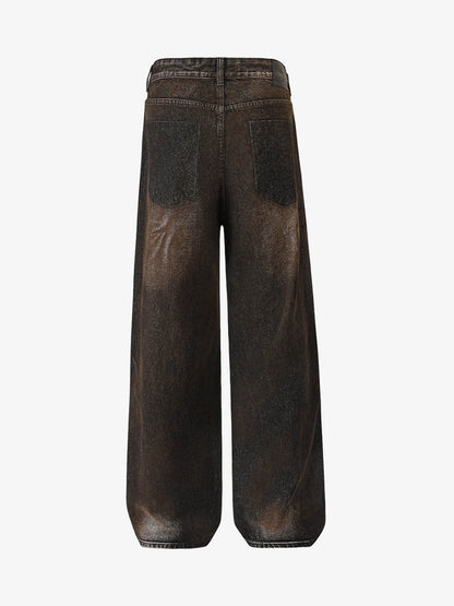 Thesupermade Washed Ripped Baggy Jeans 