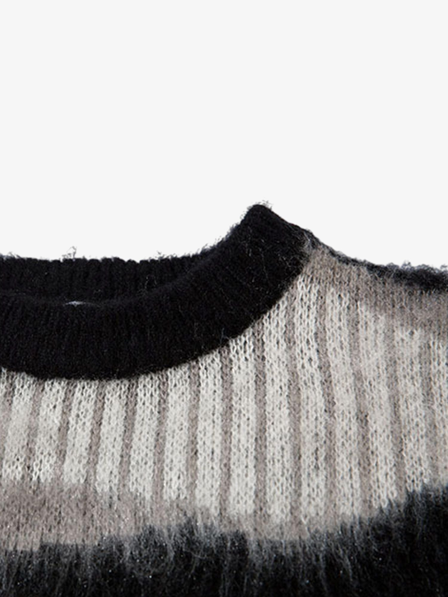 Thesupermade Abstract Mohair Crew Neck Sweater 