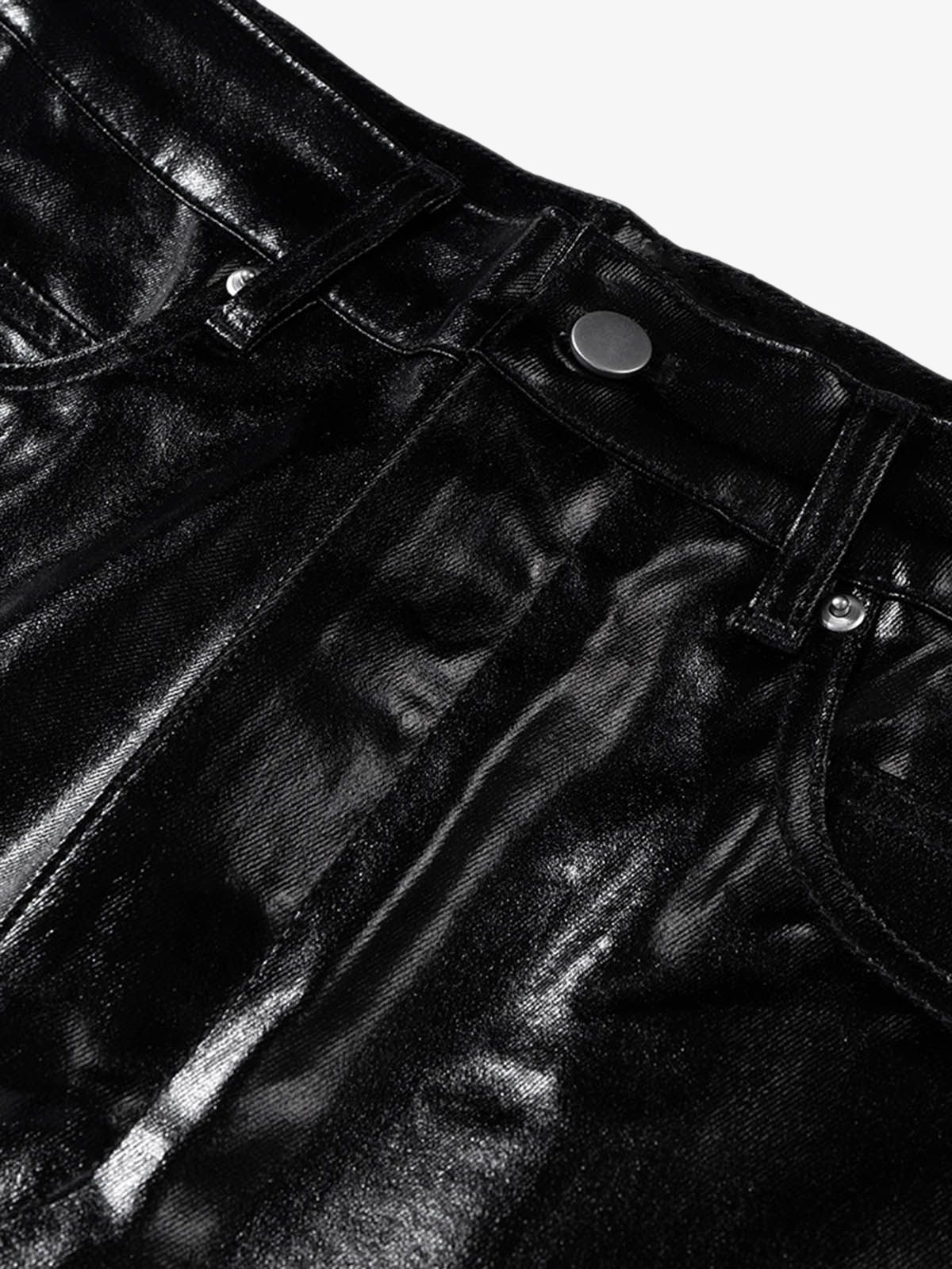 Thesupermade Glossy Patent Leather Flare Pants - 2396 
