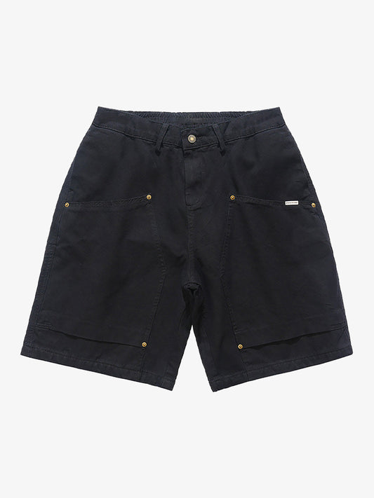 Retro Structured  Design Cargo Shorts 