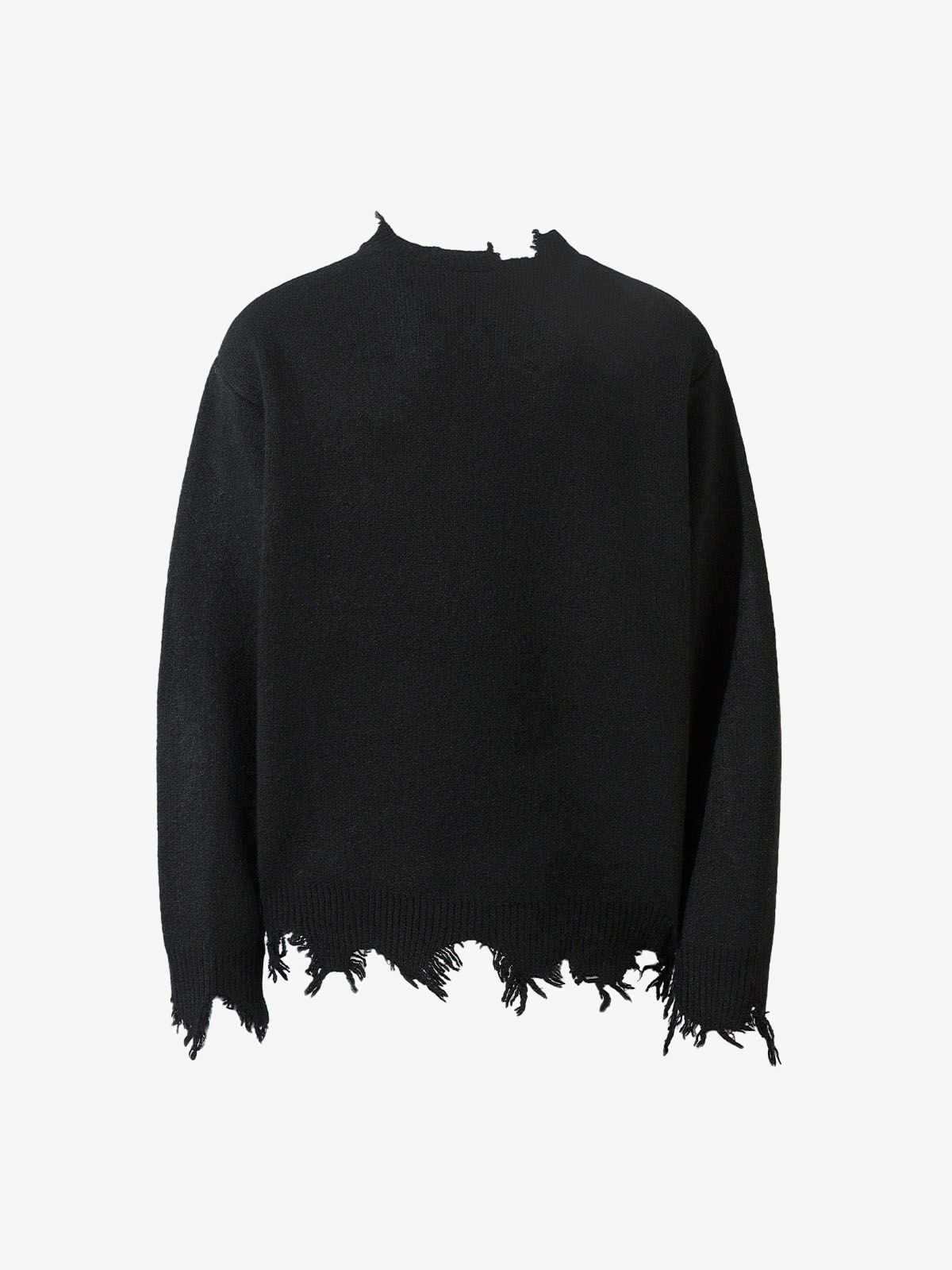 Distressed Quarter Zip Sweater 