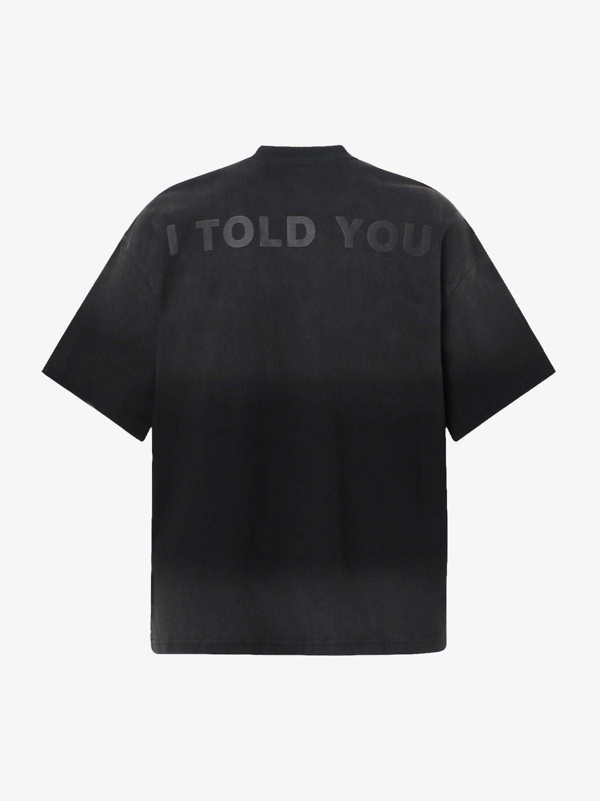 Distressed Gradient Lettering Print T-shirt 