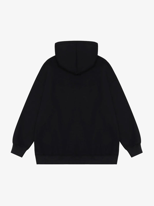 Thesupermade Blur Graphic Chain Hooded Sweatshirt 