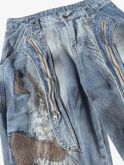 RO Style Washed Barrel Jeans - 2421 