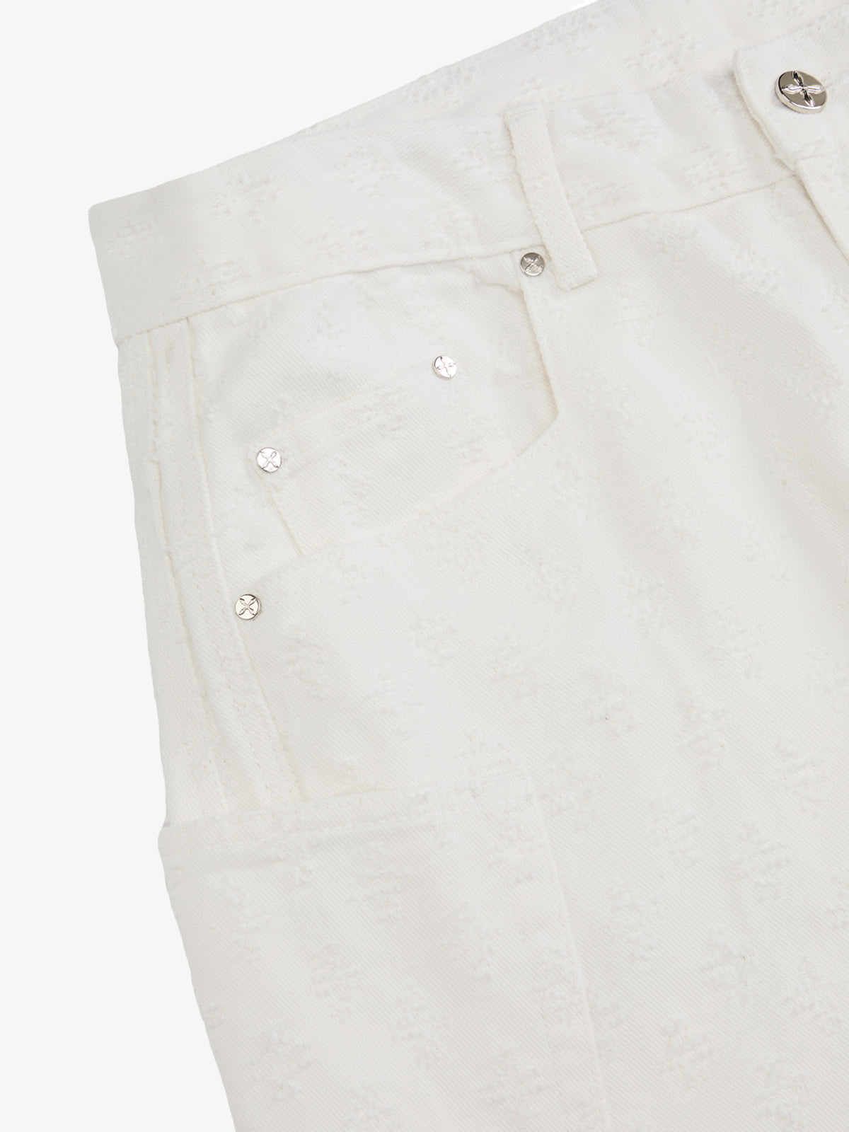 Textured Structured Barrel Jeans 